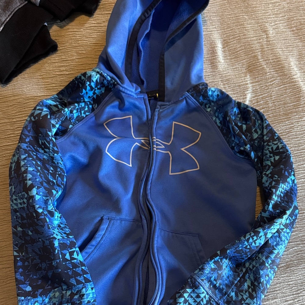 Under Armour Kids Geometric Blue Hoodie